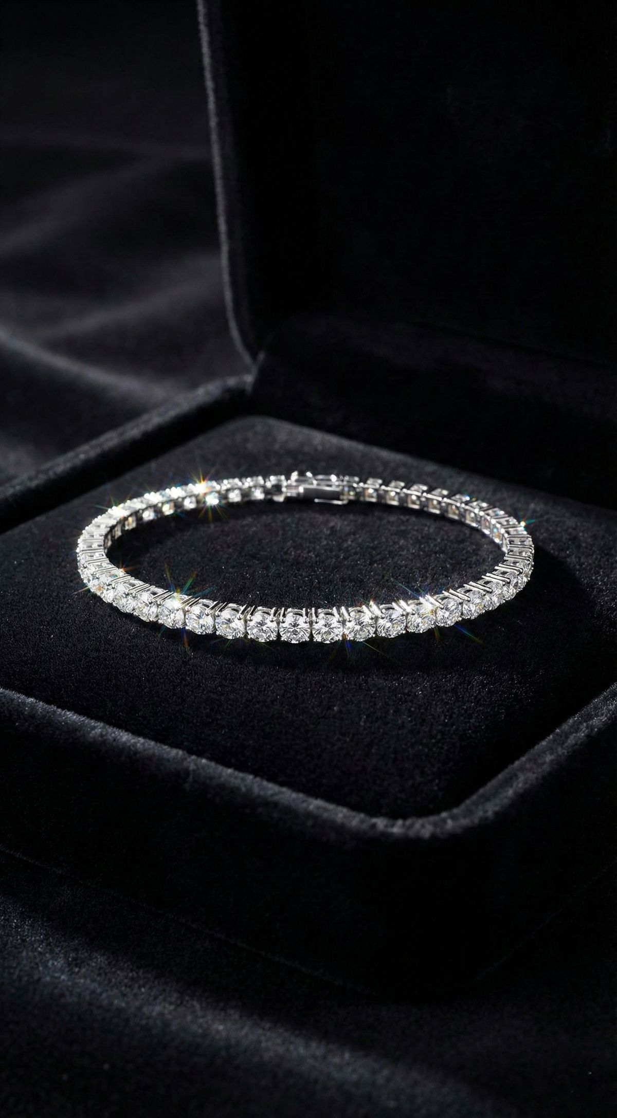 Galaxy Tennis Bracelet, cubic zirconia tennis design in 925 sterling silver, view 6