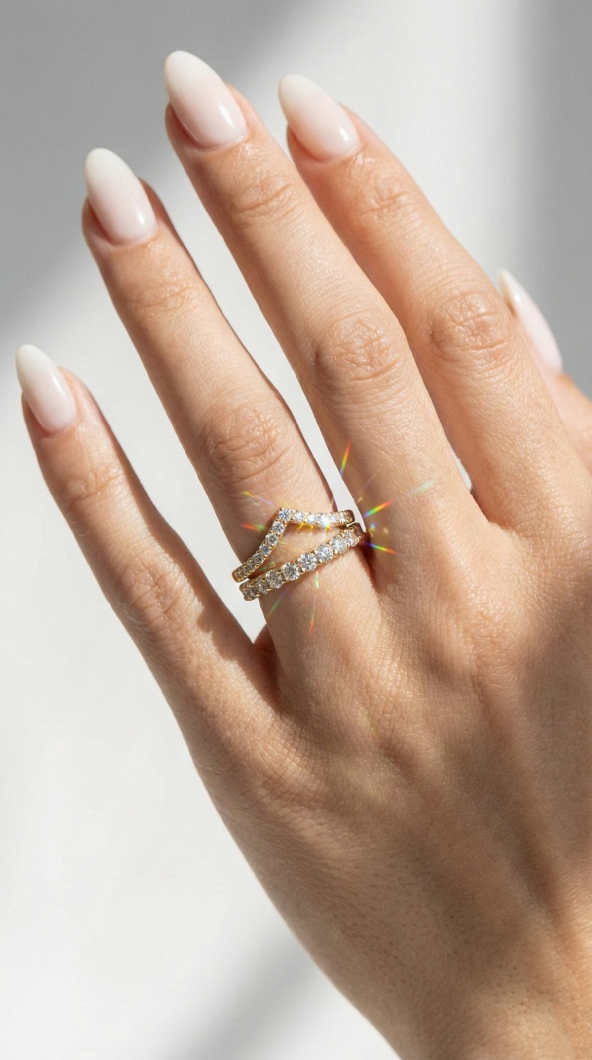 Ethereal Elegance Ring, pavé set cubic zirconia in 925 sterling silver, view 16