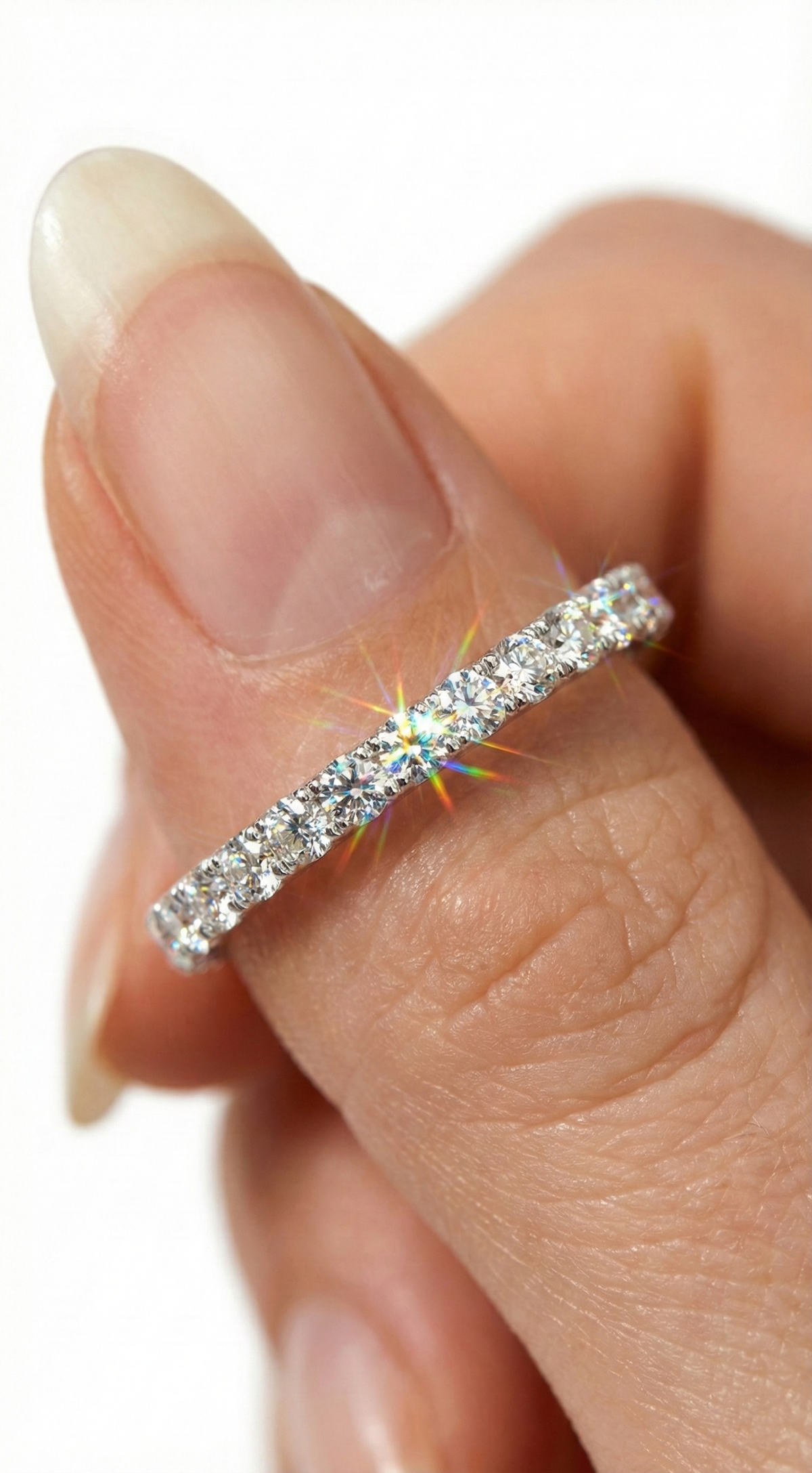 Enchanted Luster Ring, pavé set cubic zirconia in 925 sterling silver, view 3
