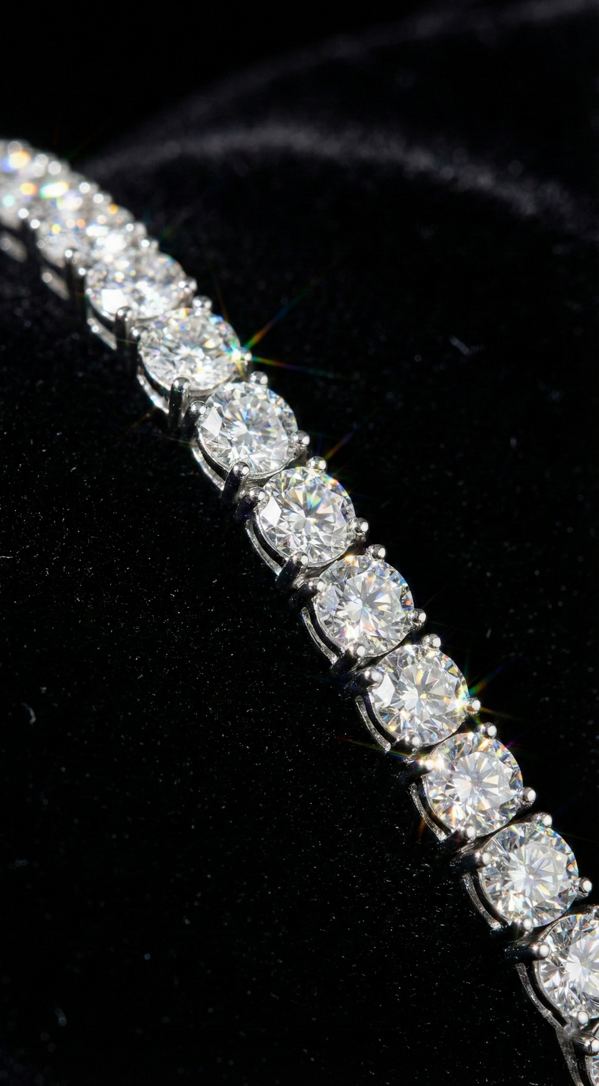 Galaxy Tennis Bracelet, cubic zirconia tennis design in 925 sterling silver, view 4