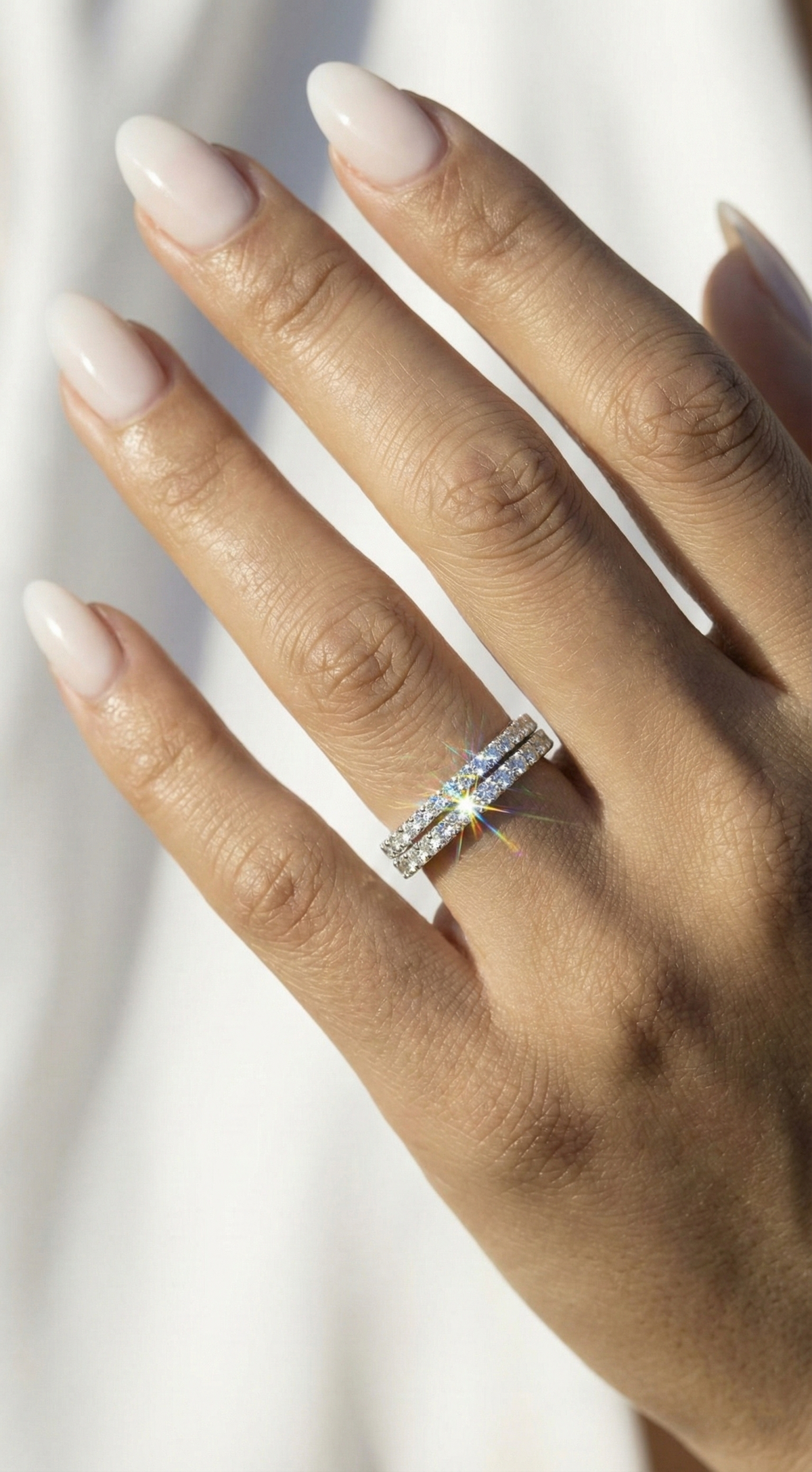 Enchanted Luster Ring, pavé set cubic zirconia in 925 sterling silver, view 8