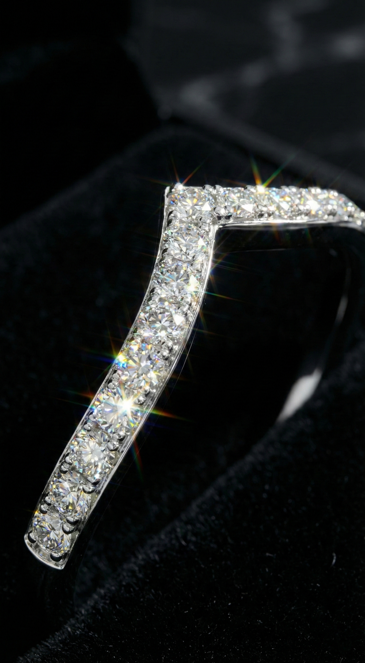 Ethereal Elegance Ring, pavé set cubic zirconia in 925 sterling silver, view 4