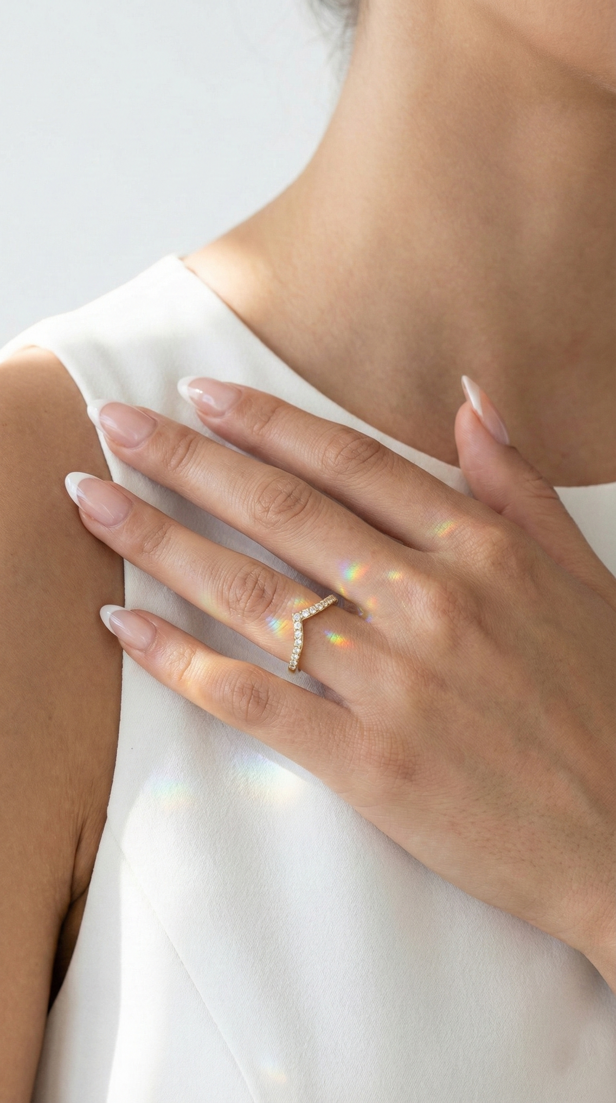 Ethereal Elegance Ring, pavé set cubic zirconia in 925 sterling silver, view 15
