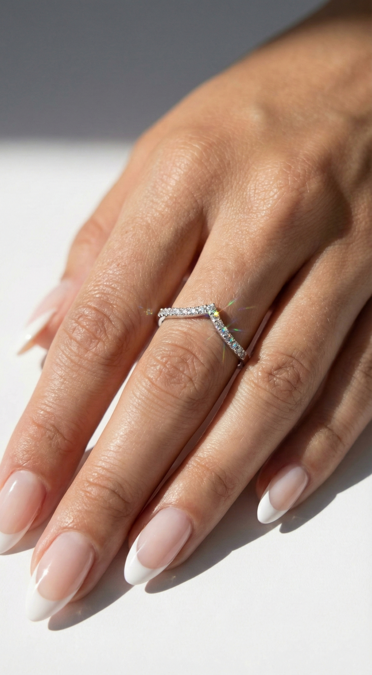 Ethereal Elegance Ring, pavé set cubic zirconia in 925 sterling silver, view 5