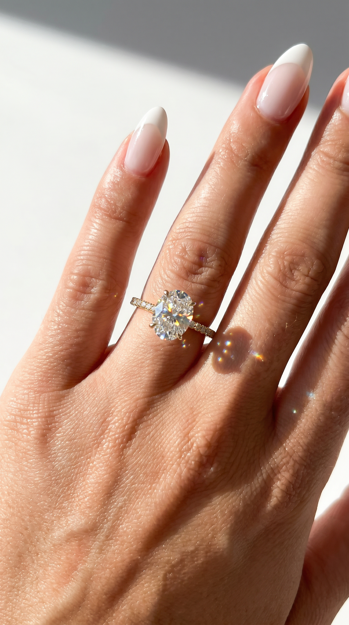 Radiant Glow Ring, oval cut cubic zirconia in 925 sterling silver, view 16