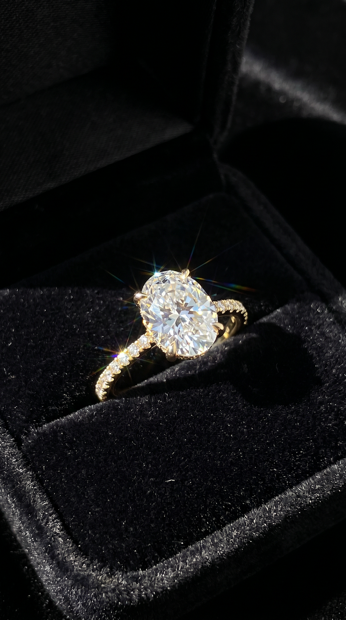 Radiant Glow Ring, oval cut cubic zirconia in 925 sterling silver, view 14