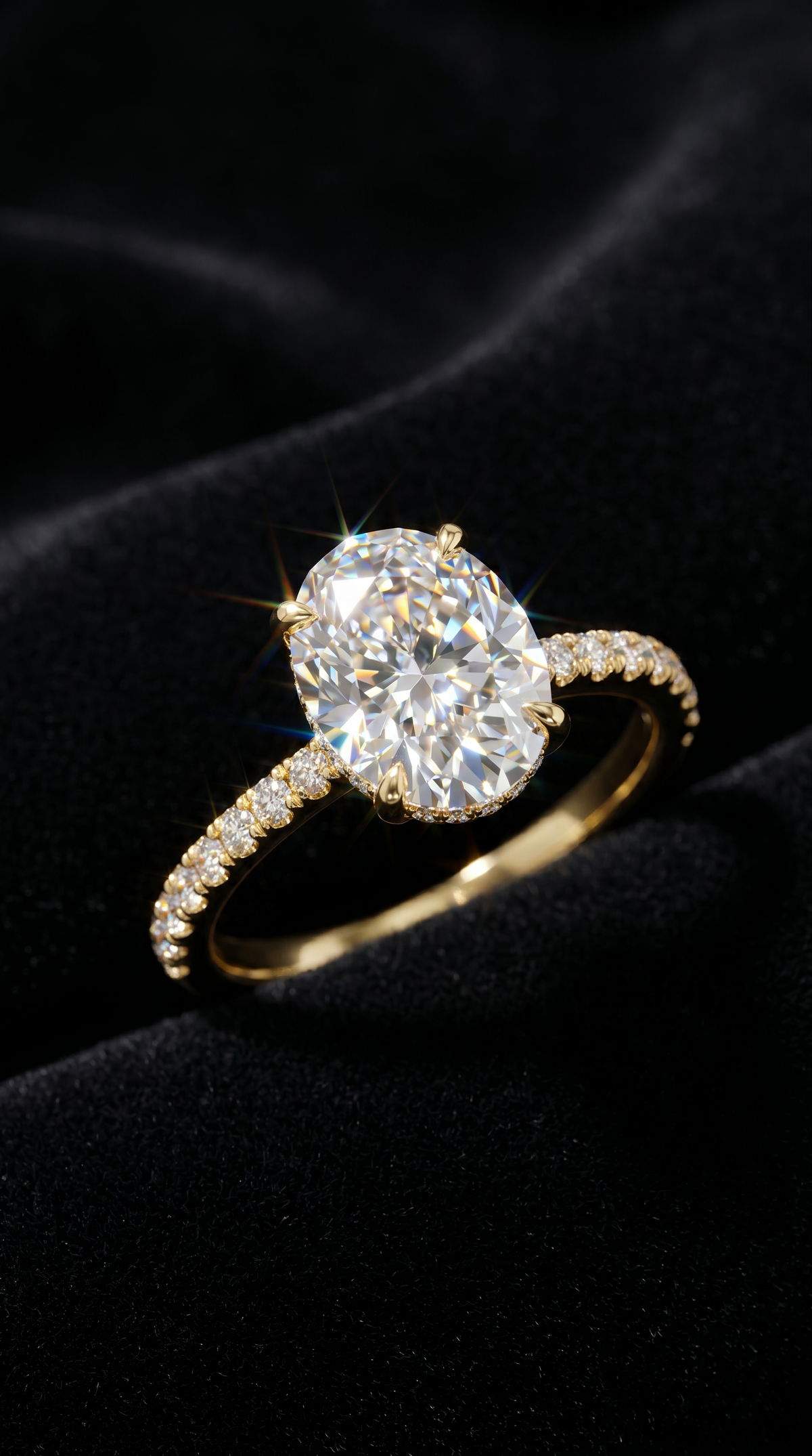 Radiant Glow Ring, oval cut cubic zirconia in 925 sterling silver, view 12