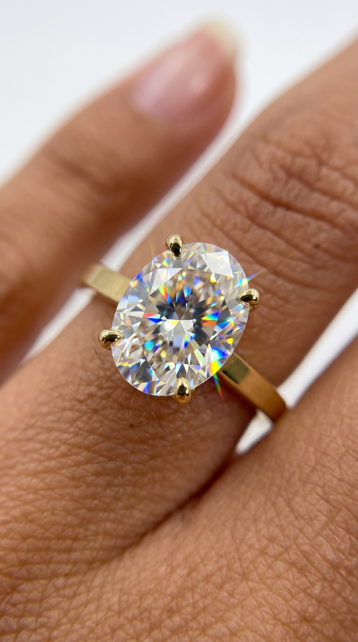 Astral Bliss Ring, oval cut cubic zirconia in 925 sterling silver, view 13