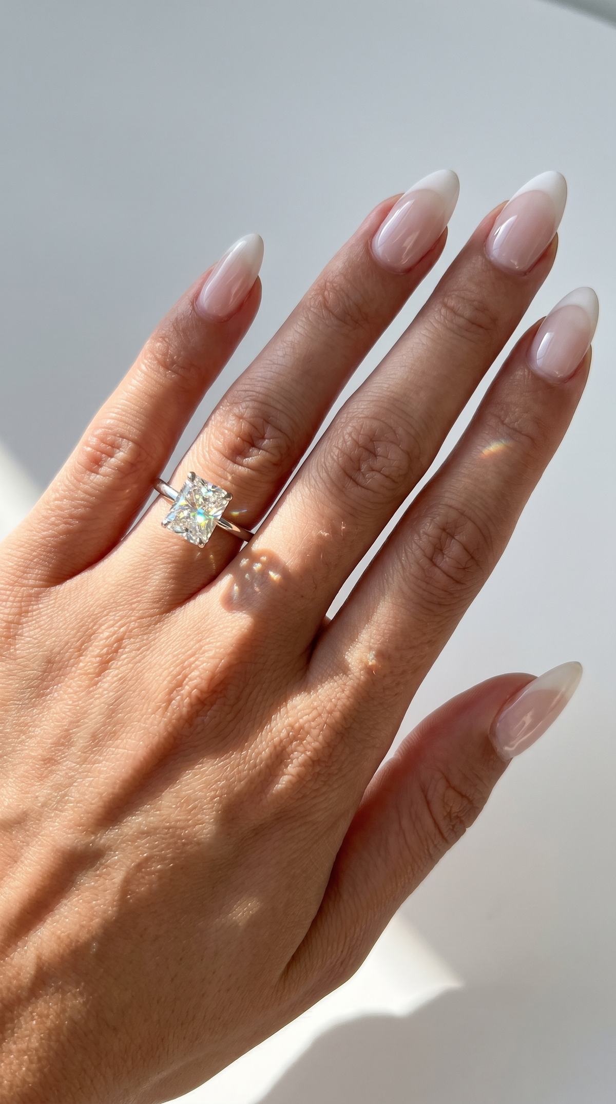 Luxury Couture Ring, radiant cut cubic zirconia in 925 sterling silver, view 3