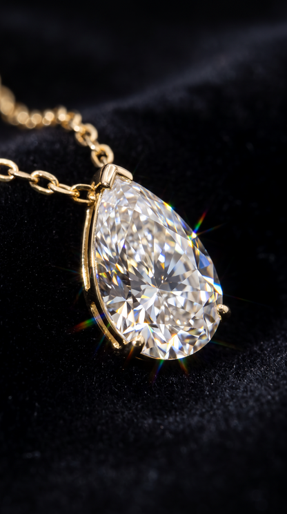 Angel Tear Necklace Gold