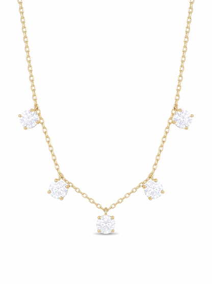 Falling Stars Necklace Gold