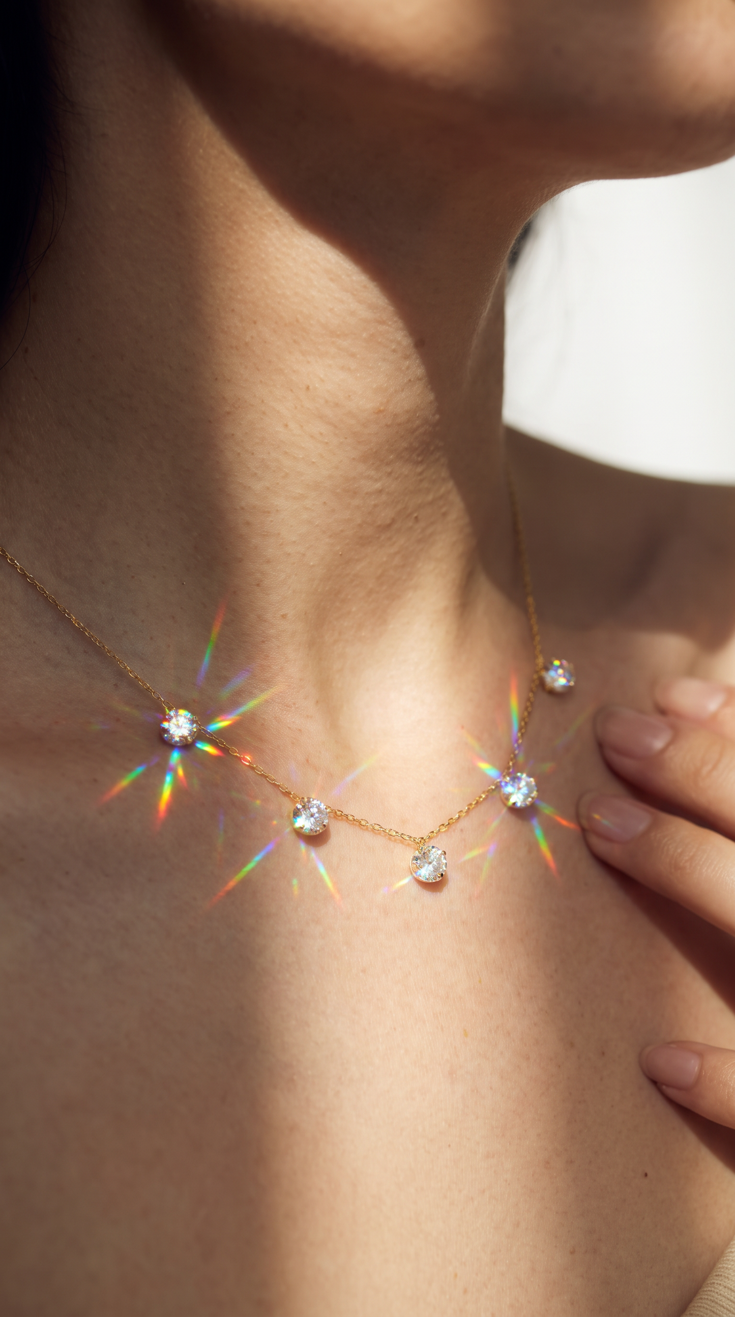 Falling Stars Necklace Gold