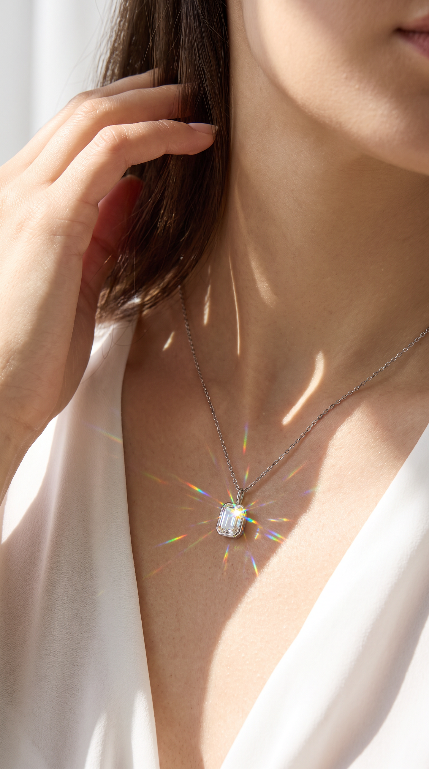 Frosted Prism Necklace