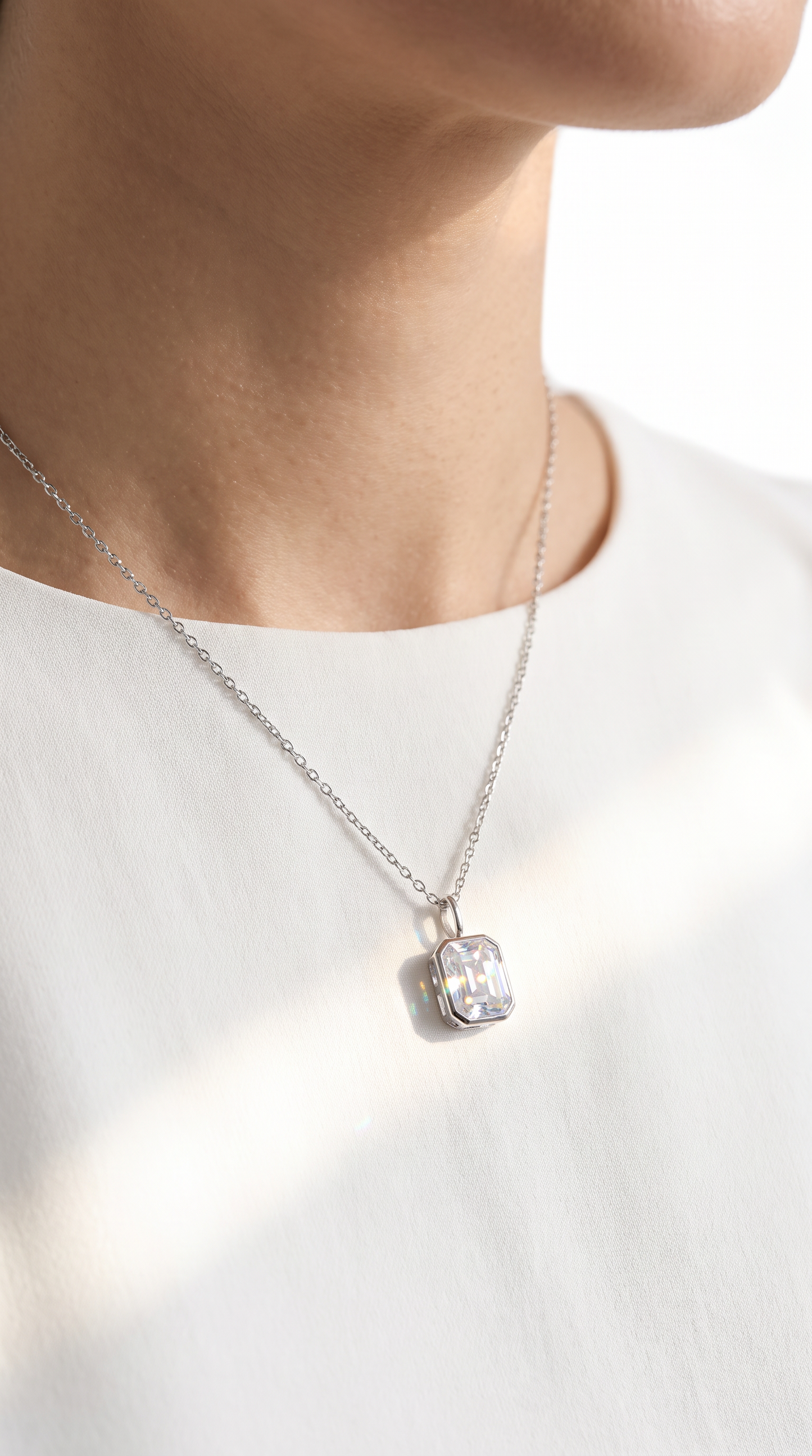 Frosted Prism Necklace