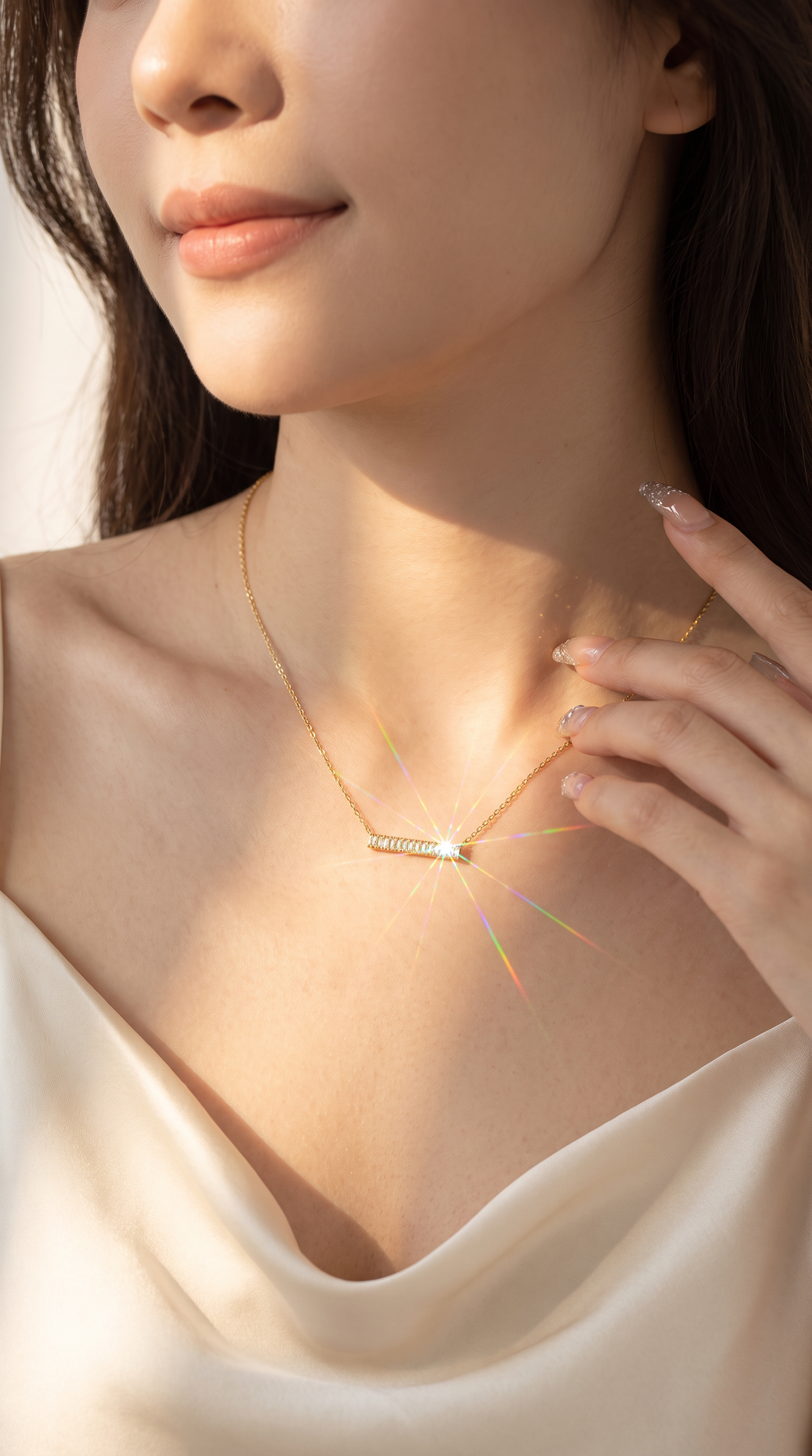 Frozen River Necklace Gold