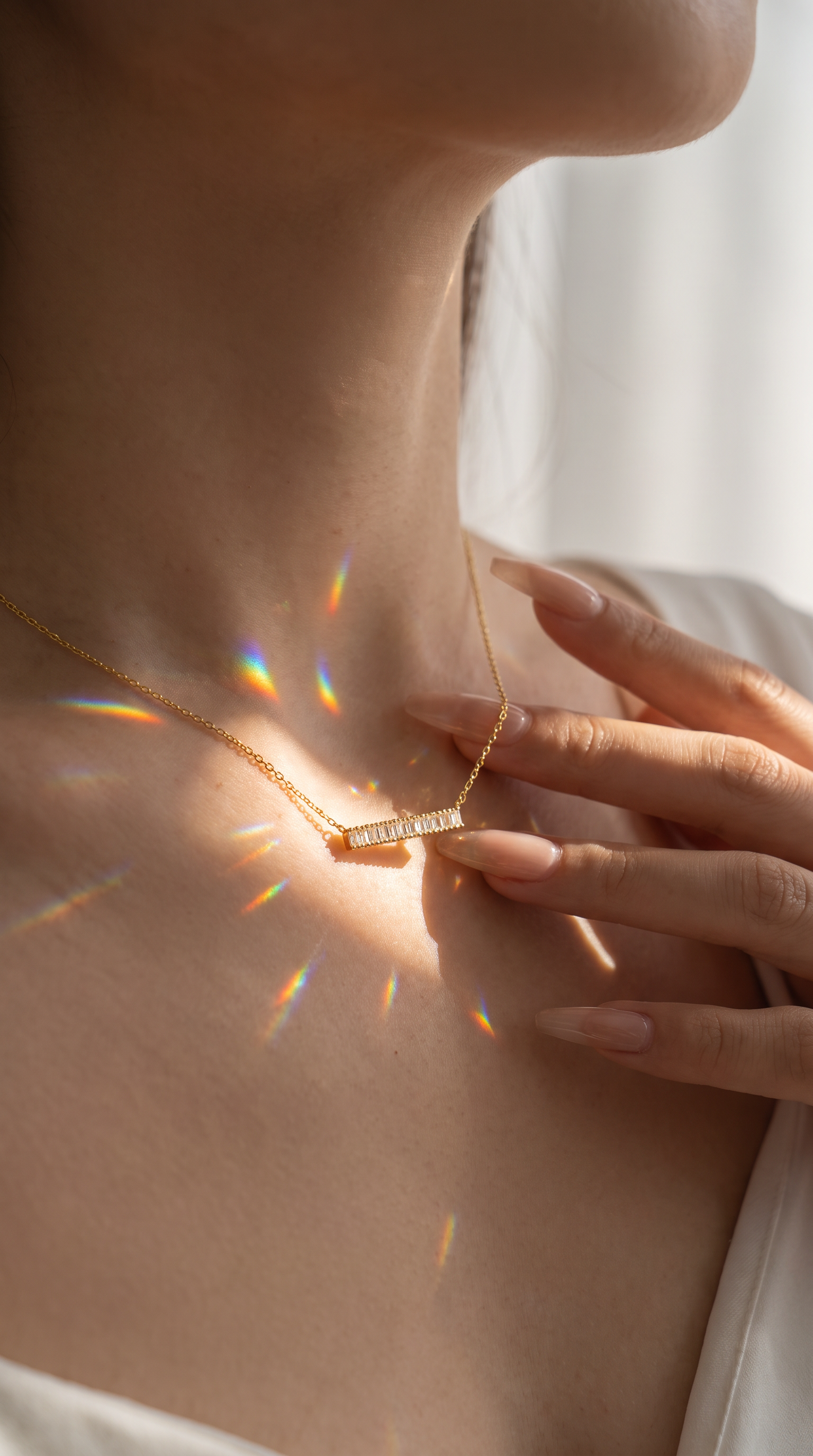 Frozen River Necklace Gold