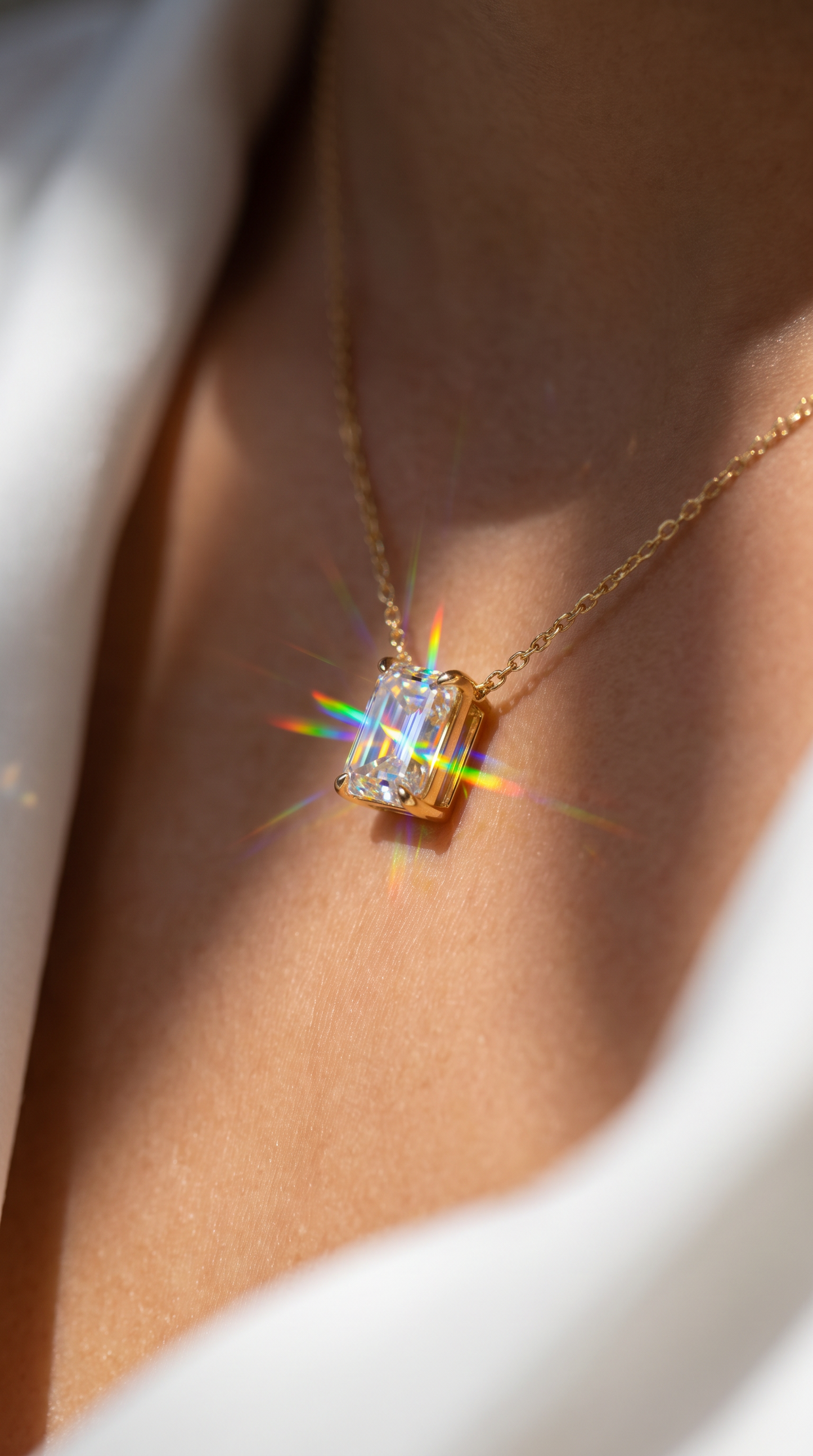 Iceberg Radiance Necklace Gold