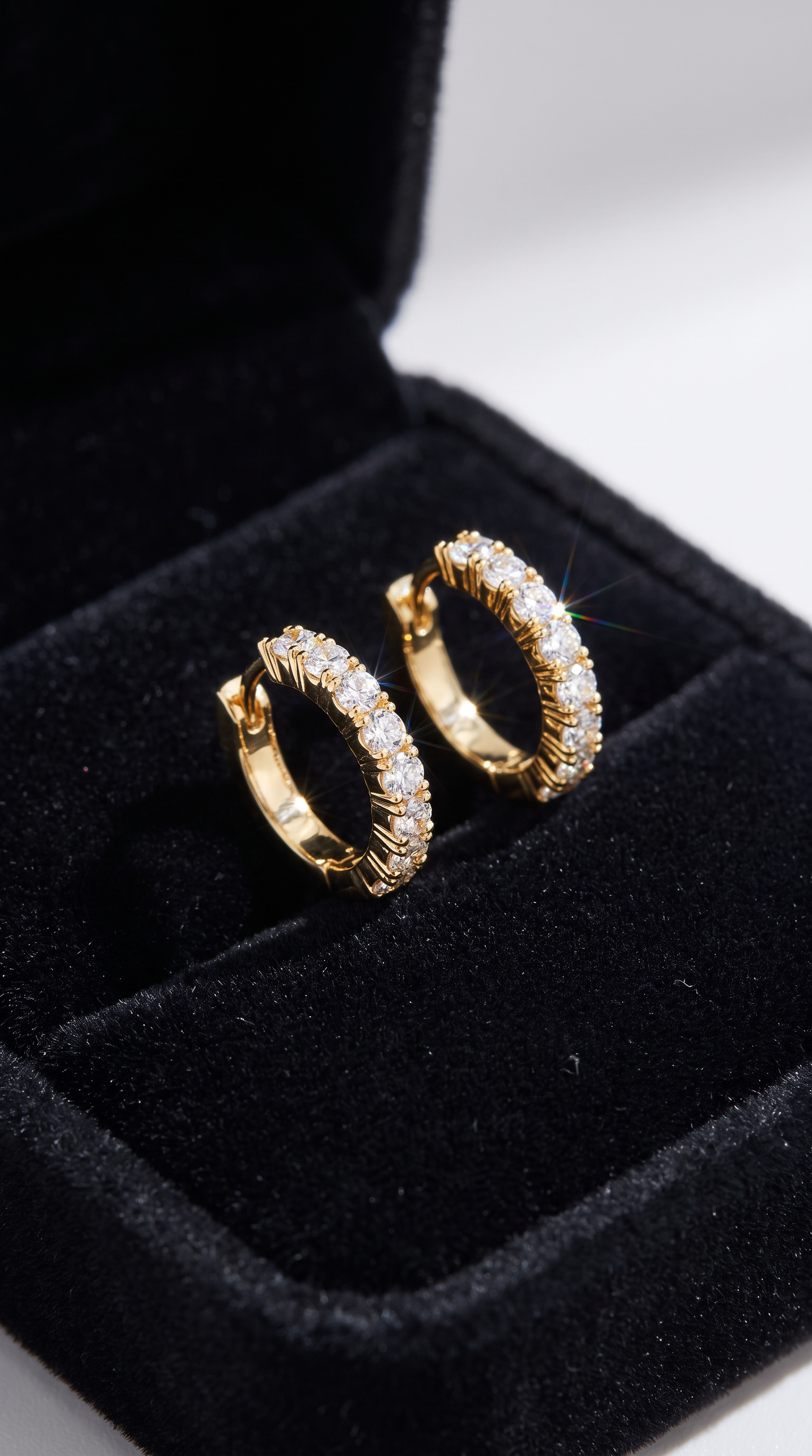 Infinite Sparkle Hoops Gold