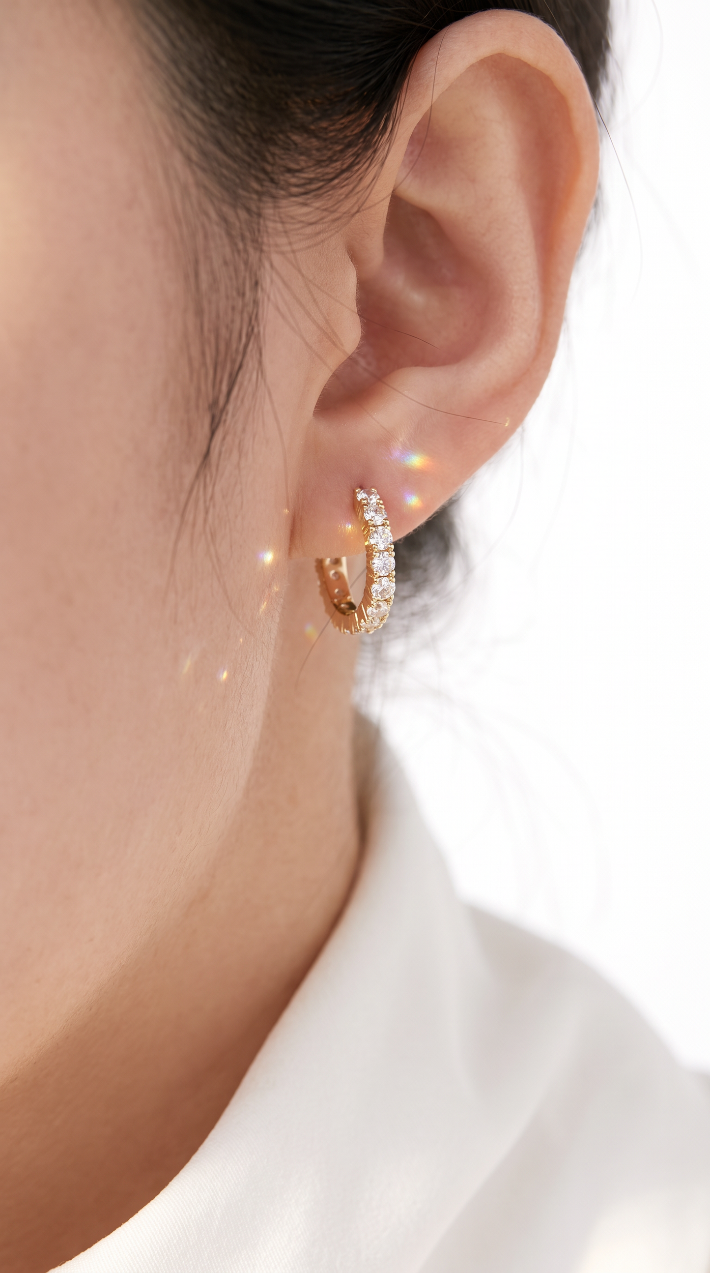 Infinite Sparkle Hoops Gold