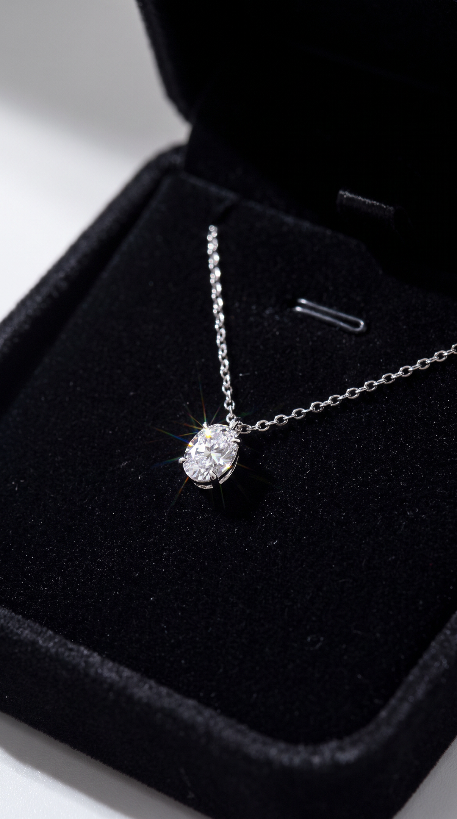 Moonglow Solitaire Necklace