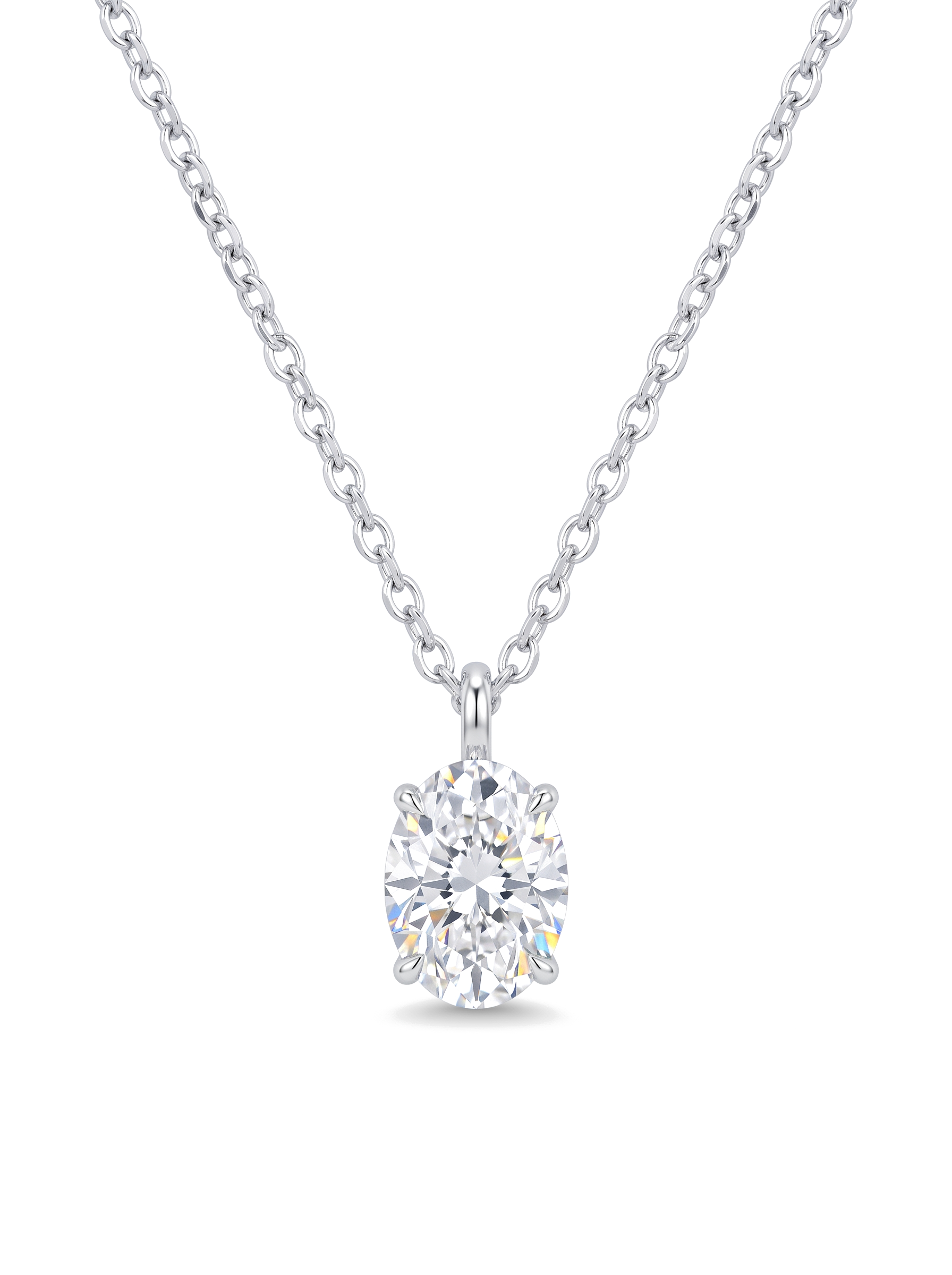 Moonglow Solitaire Necklace