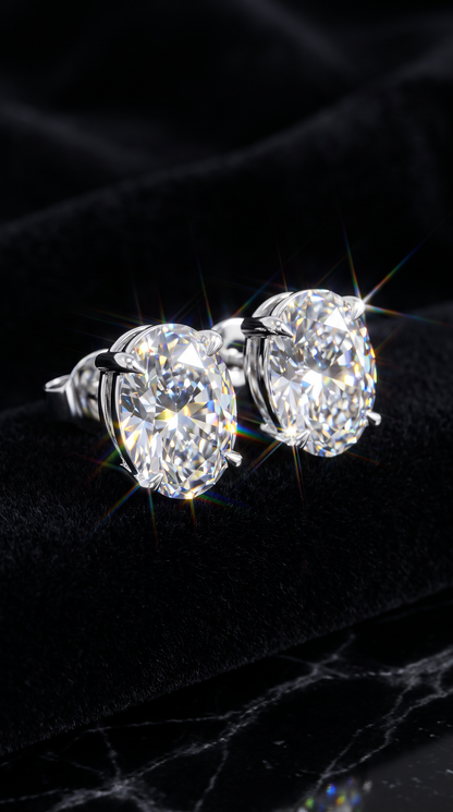 Moonlit Oval Earrings
