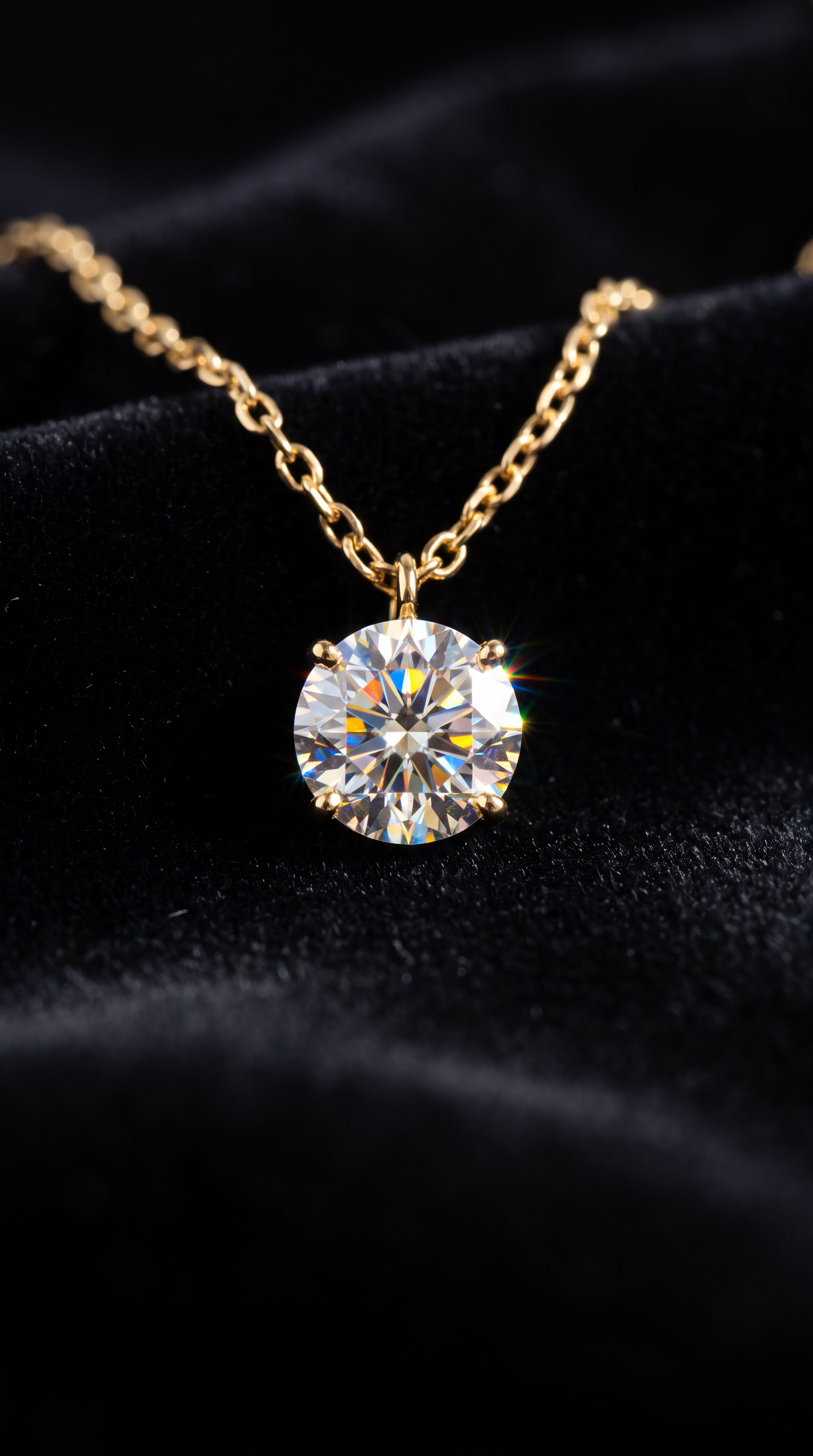 North Star Necklace Gold
