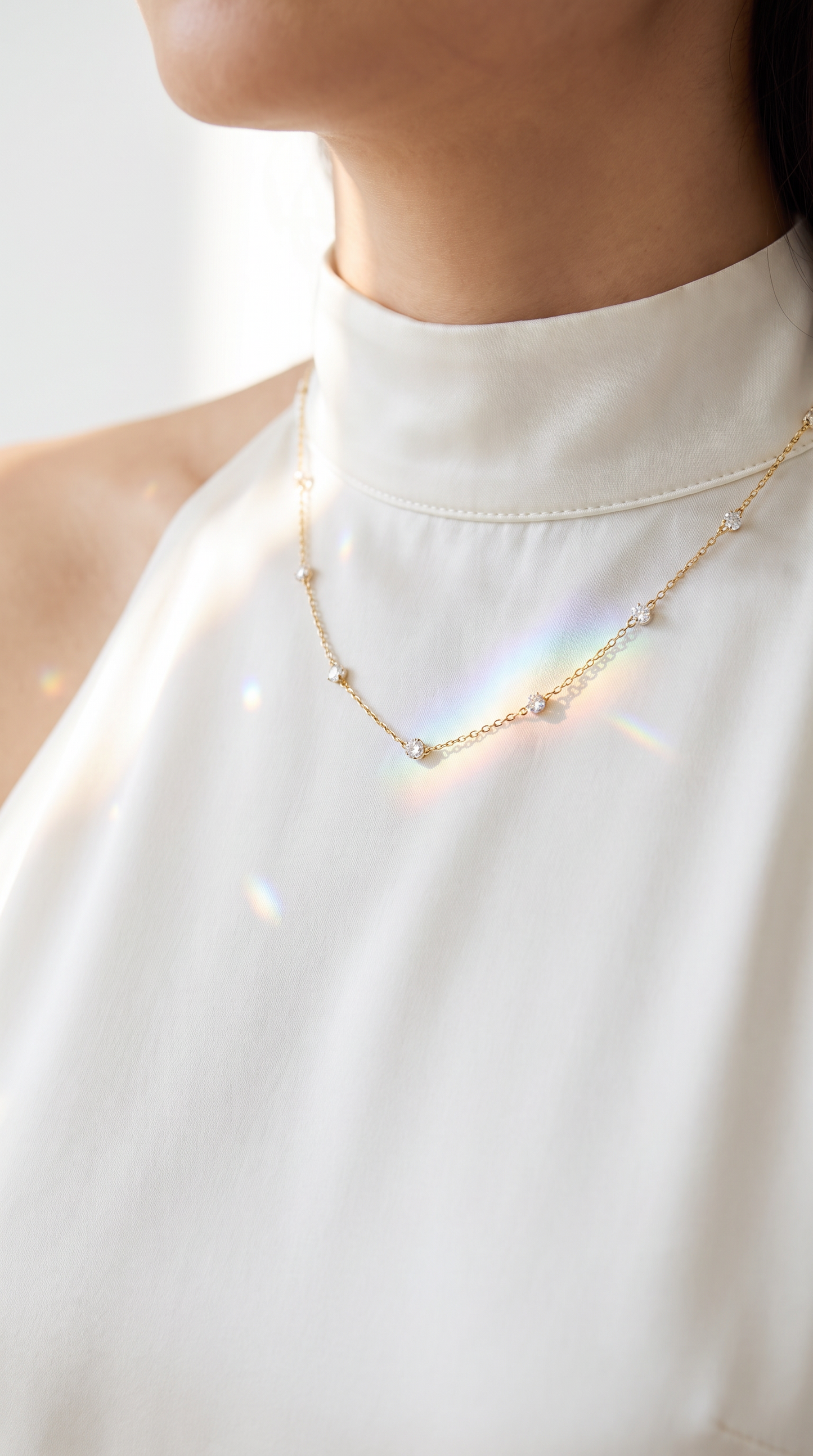 Scattered Stars Necklace Gold