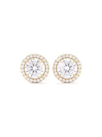 Solar Halo Earrings Gold