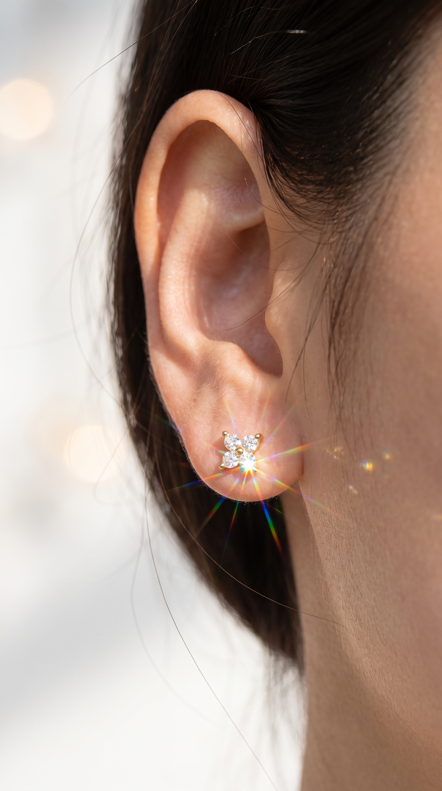 Starburst Shimmer Earrings Gold