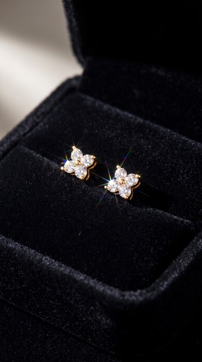 Starburst Shimmer Earrings Gold