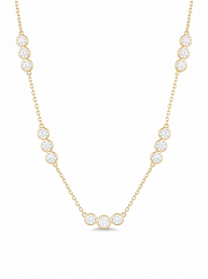 Triple Orbit Necklace Gold